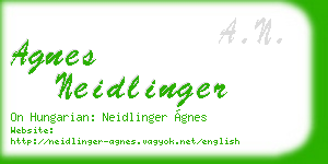 agnes neidlinger business card